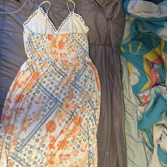 no boundaries floor length dress with lace top - Picture 2 of 2